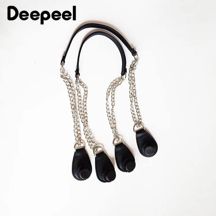 2Pcs Deepeel 65cm Fashion Pu Leather Handle Women's Bags Shoudler Strap Detachable Handbag Chain DIY Replacement Bag Accessories