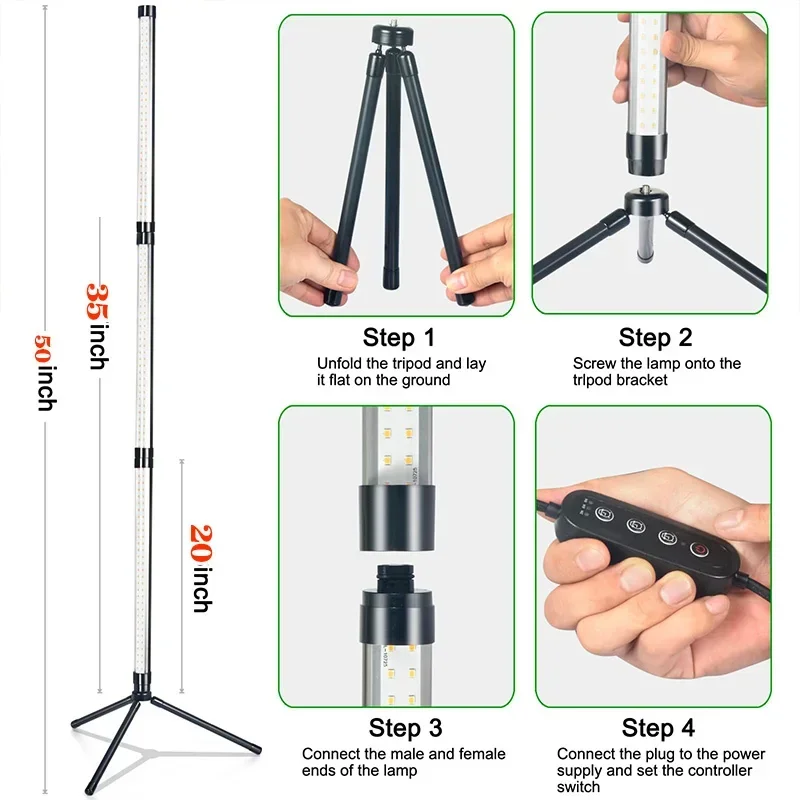 Светодиодный светильник для выращивания растений фитолампа полный спектр роста