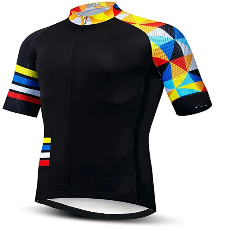 

The Latest 100% Polyester Bike Clothing Men's Summer Short Sleeve Cycling Jerseys Quick Drying Breathable Tops Bicycle Shirts