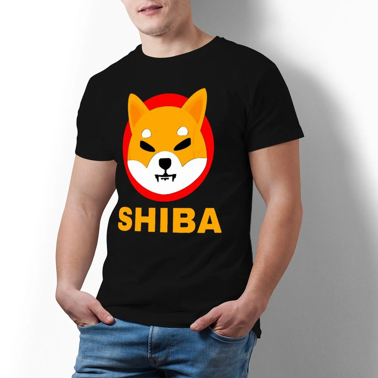 

SHIBA INU T Shirt Crypto Printed 100 Percent Cotton T-Shirt Plus Size Summer Tshirt Male
