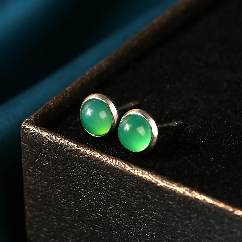 

Women's Earrings Korean Jewelry Luxury Designer Gothic Jewelry Imitation Hotan Jade Earrings Geometric Vintage Earrings