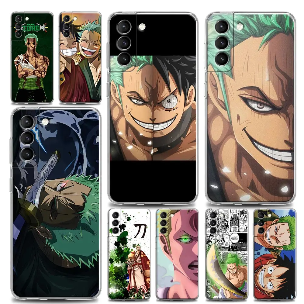 

Phone Case for Samsung S9 S10 4G S10e S20 S21 Plus Ultra FE 5G M51 M31 M21 TPU Case BANDAI One Piece Roronoa Zoro