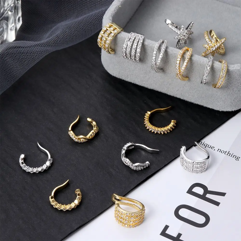 

Accessories Jewelry No Pierced Party CZ Cuff Earrings Zircon Ear Cuff Ear Clip No Piercing Earring