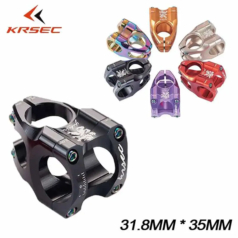

Aluminum Alloy Stems Mountain Road Bike Handlebar 0 Degree Riser Stems 31.8*28.6*35mm Colorful Stem for MTB Bicycle Accessories