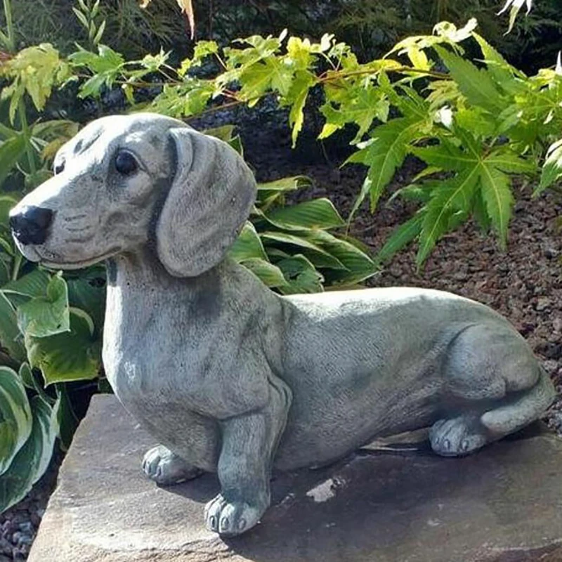

1pc Dachshund Statue Garden Decor Resin Crafts Dog Lover Gift Sculpture Patio Lawn Courtyard Home Decoration Statues Sculptures