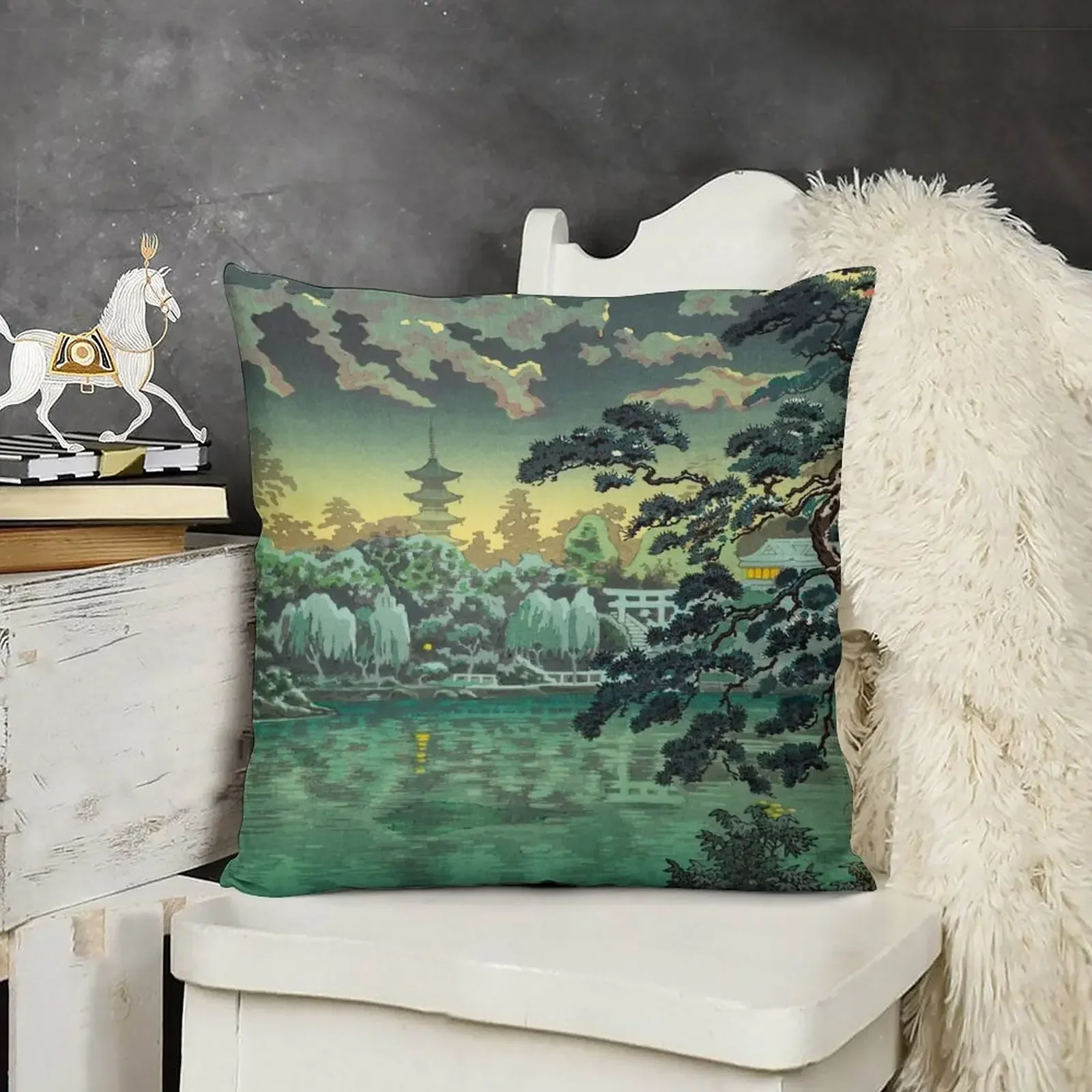 Tsuchiya Koitsu-Ueno Shinobazu Декоративная подушка для пруда Рождественские наволочки