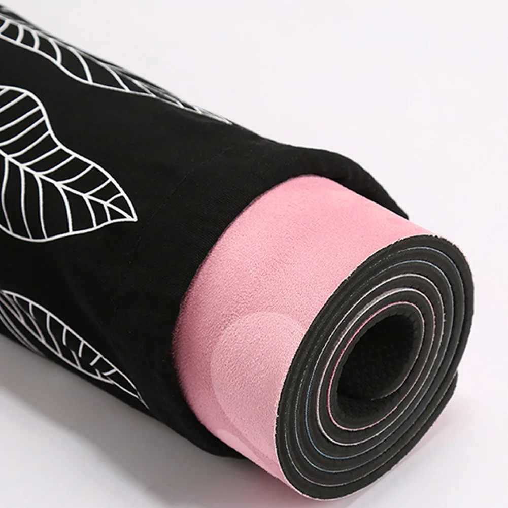 Hot Durable Yoga Mat Carrier Black Carry Elastic Fitness GYM Pockets 74*14cm Beam Mouth Polyester Cotton Canvas