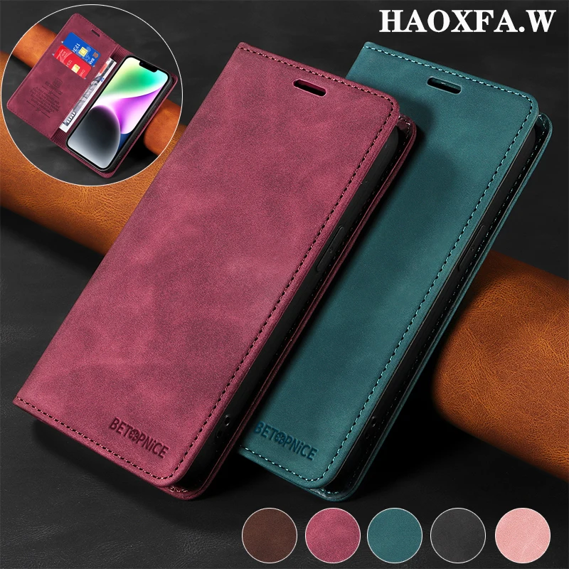 

Luxury Vintage Leather Magnetic Flip Cover Phone Bag Case For iPhone 15Ultra 15Pro 14Pro 14ProMax 14Plus 13 12mini 11 XR XsMax 8