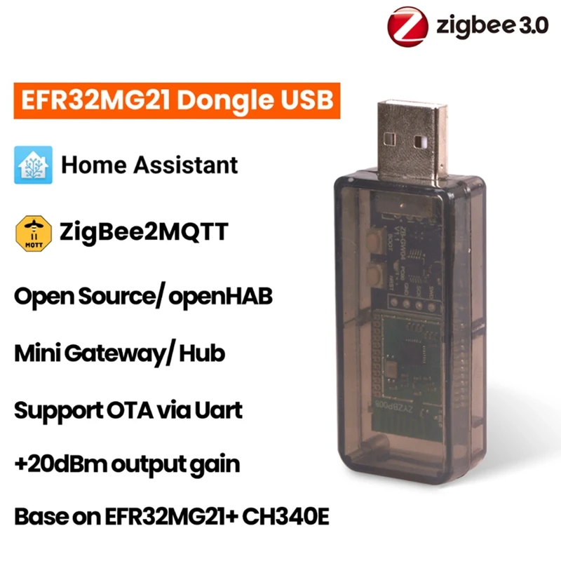 Zigbee 3 0 Silicon Labs Mini EFR32MG21 универсальный открытый концентратор шлюз USB-ключ чип-модуль