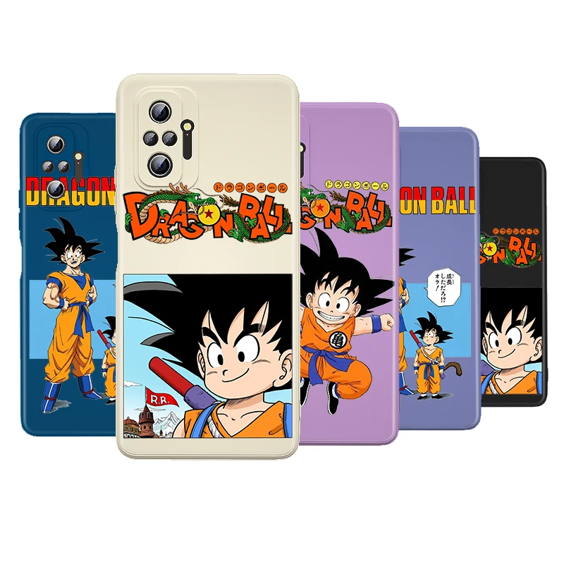 

Dragon Ball Son Goku Liquid Silicone Soft Cover For Xiaomi Redmi Note 11 11T 11S 10 10S 9 9T 8T 9S 8 7 5 Pro Phone Case