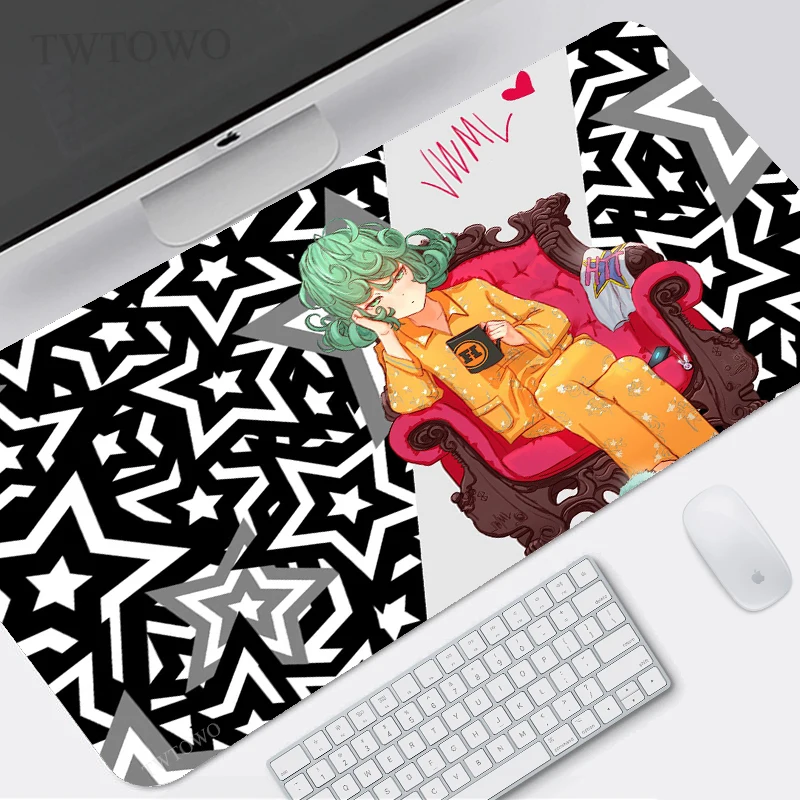 

Коврик для мыши с аниме One Punch Man, домашний большой коврик для мыши размера XL, из натурального каучука, мягкий Противоскользящий коврик для ко...