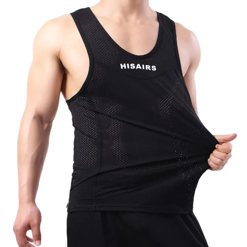 

Men's Tank Top Bodybuilding Gym Sleeveless Stringer Tops New Mesh Sexy Men Vest Fashion Youth Singlet Sportswear Workout Tanktop