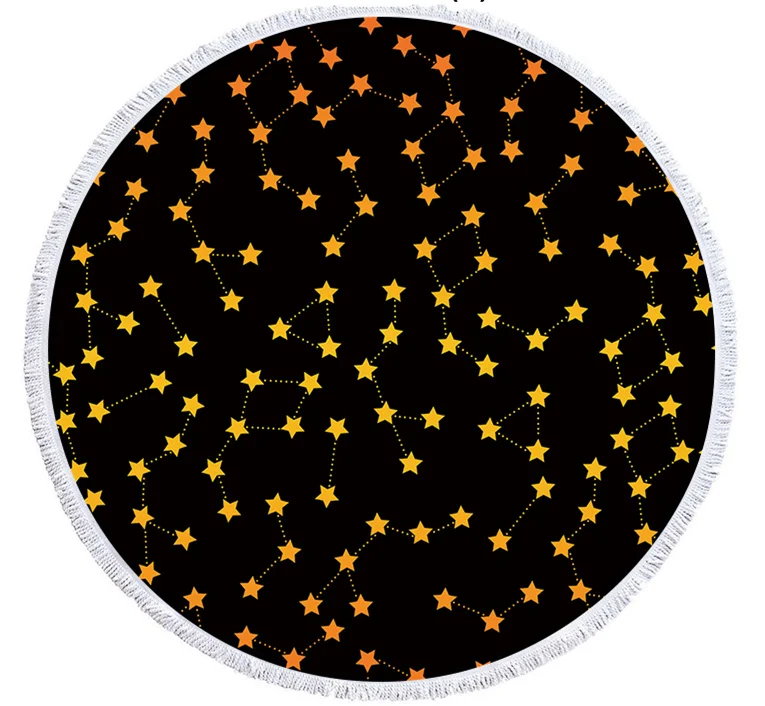 Fringed Beach Towel Luxury Beach Towel Constellation Towels Beach Bath Towel Microfiber Towel