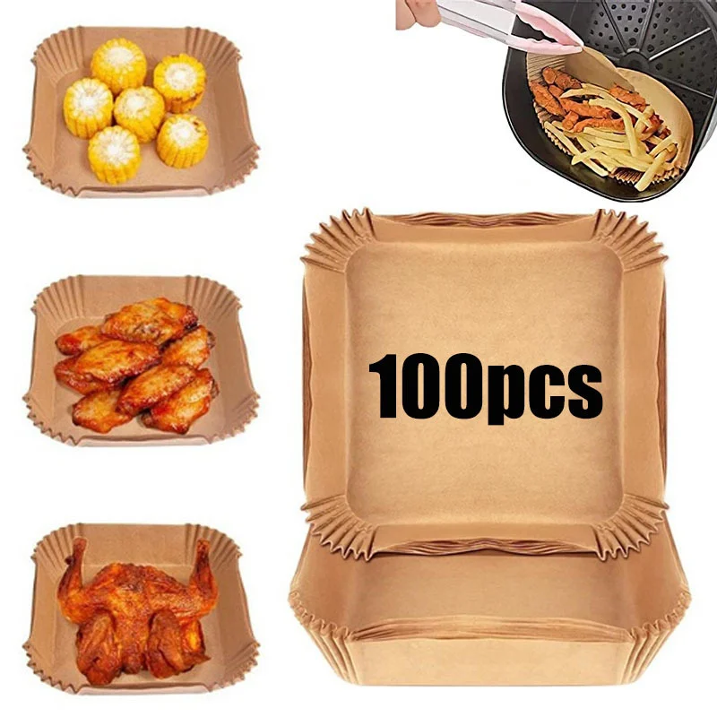 100 шт. одноразовая фритюрница бумажный вкладыш антипригарный инструмент для