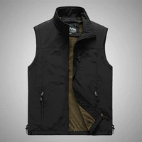 spring autumn new vest mens coat outdoor leisure vest photography fishing vest cardigan outerwear coats men vest