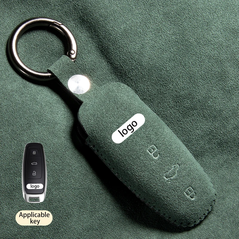 

Замшевый автомобильный чехол для ключа с дистанционным управлением для Audi a6 a3 a7 c8 a8 D5 q7 q8 Q4 s6 s7 s8 RS E-tron GT, аксессуары для корпуса ключа