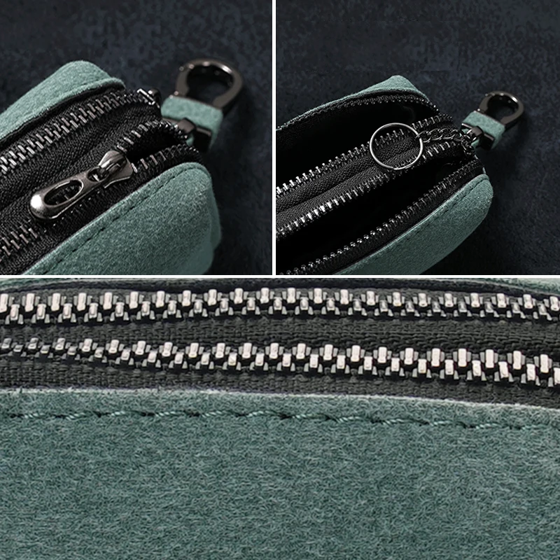 Кошелек для монет с логотипом автомобиля двойная молния ключ карт сумка хранения