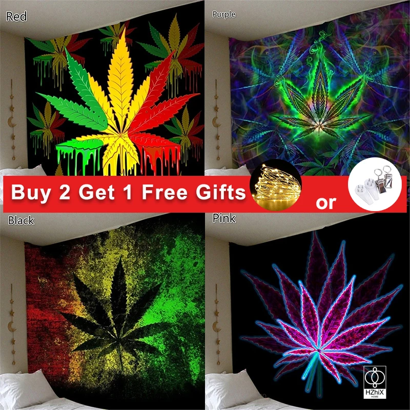 

3D Print Maple Leaf Tapestry Dreamy Style Multicolor Tapestries Wall Bedroom Dining Room Decoration Aesthetics Home Decor