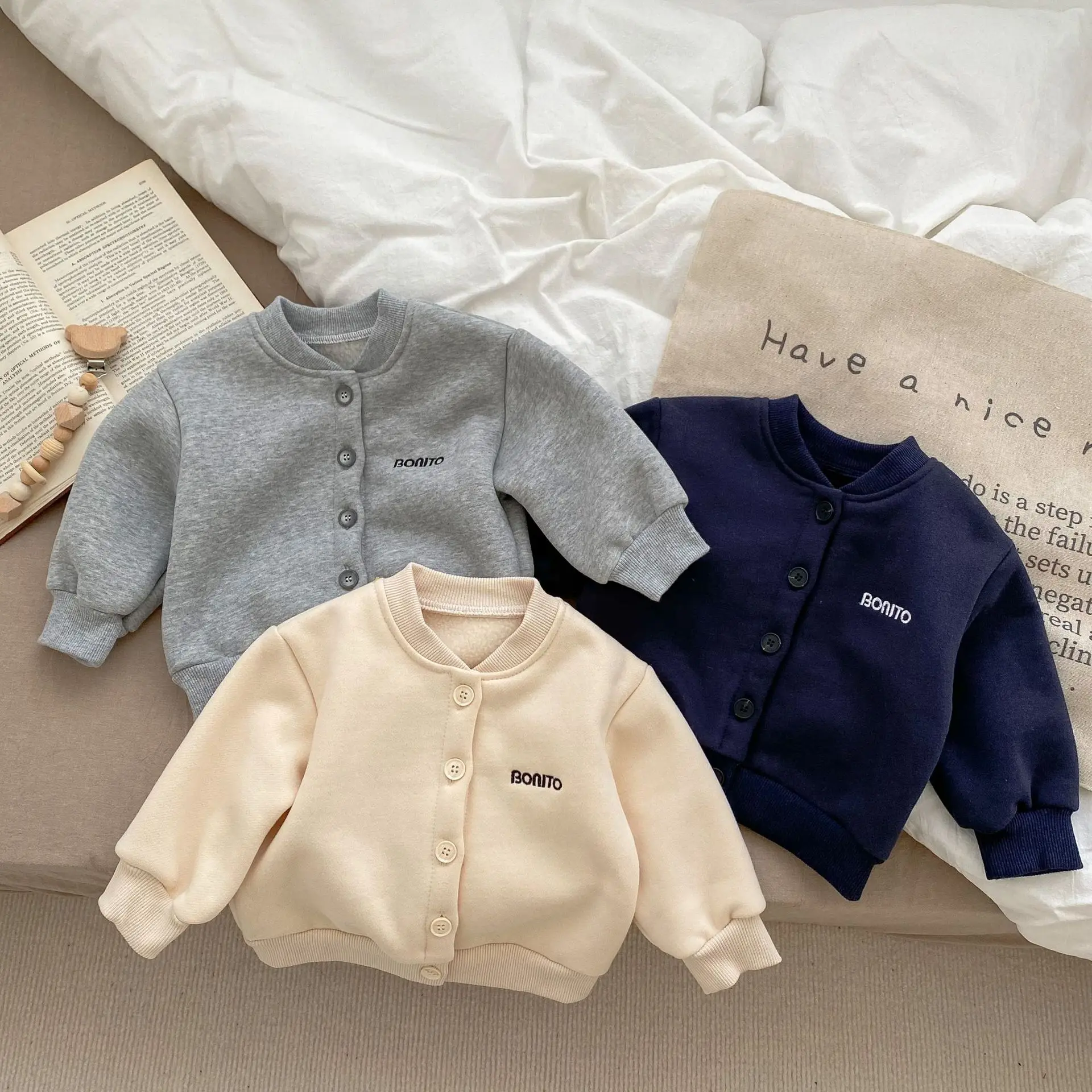 

Kids Coat Toddler Infant Baby Boys Girls Clothes Cute Fleece Winter Warm Baby Jacket Casual Baseball Uniform Jacket Outerwear