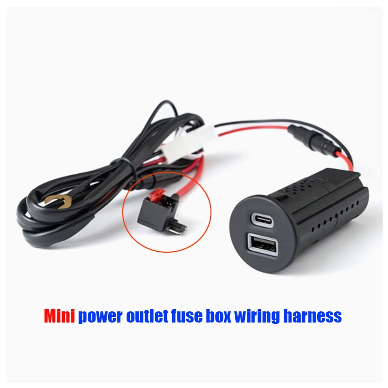 

Мини-автомобильное USB-разъем для зарядного устройства, водонепроницаемая розетка для зарядного устройства, прикуриватель PD Type C и QC3.0, USB-порт, USB-разъем, блок предохранителей для автомобиля, 12 В