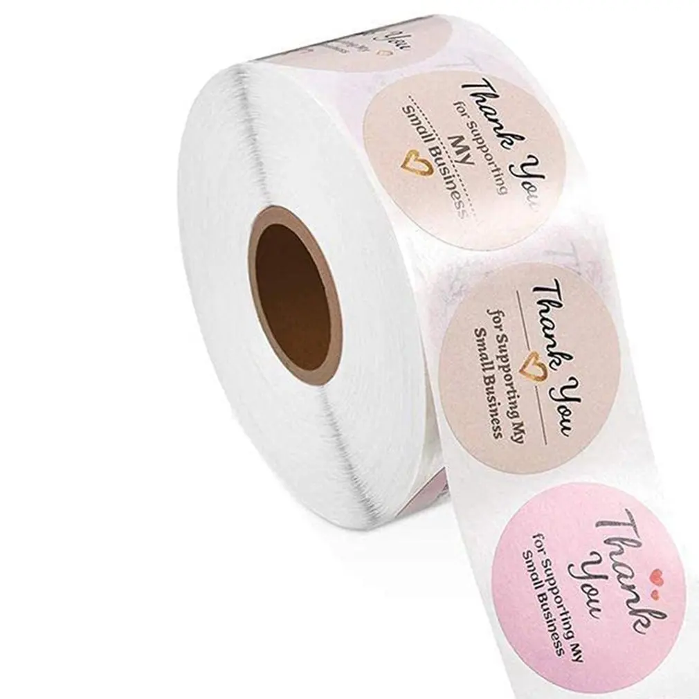 

500pcs 1inch Thank You Stickers For Envelope Sealing Labels Stationery Supplies Handmade Wedding Gift Decoration Sticker