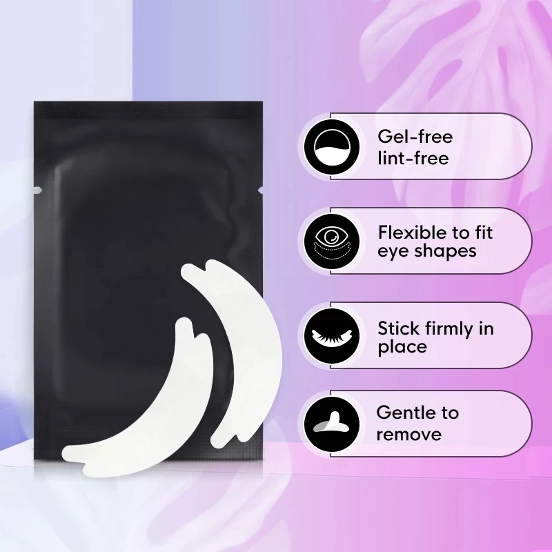 Micro Foaming Eyepads 50Pairs/lot Lint Free Eye Patch Soft Eyelash Extension Patches Professional Eyepatch for Eyelash Extension