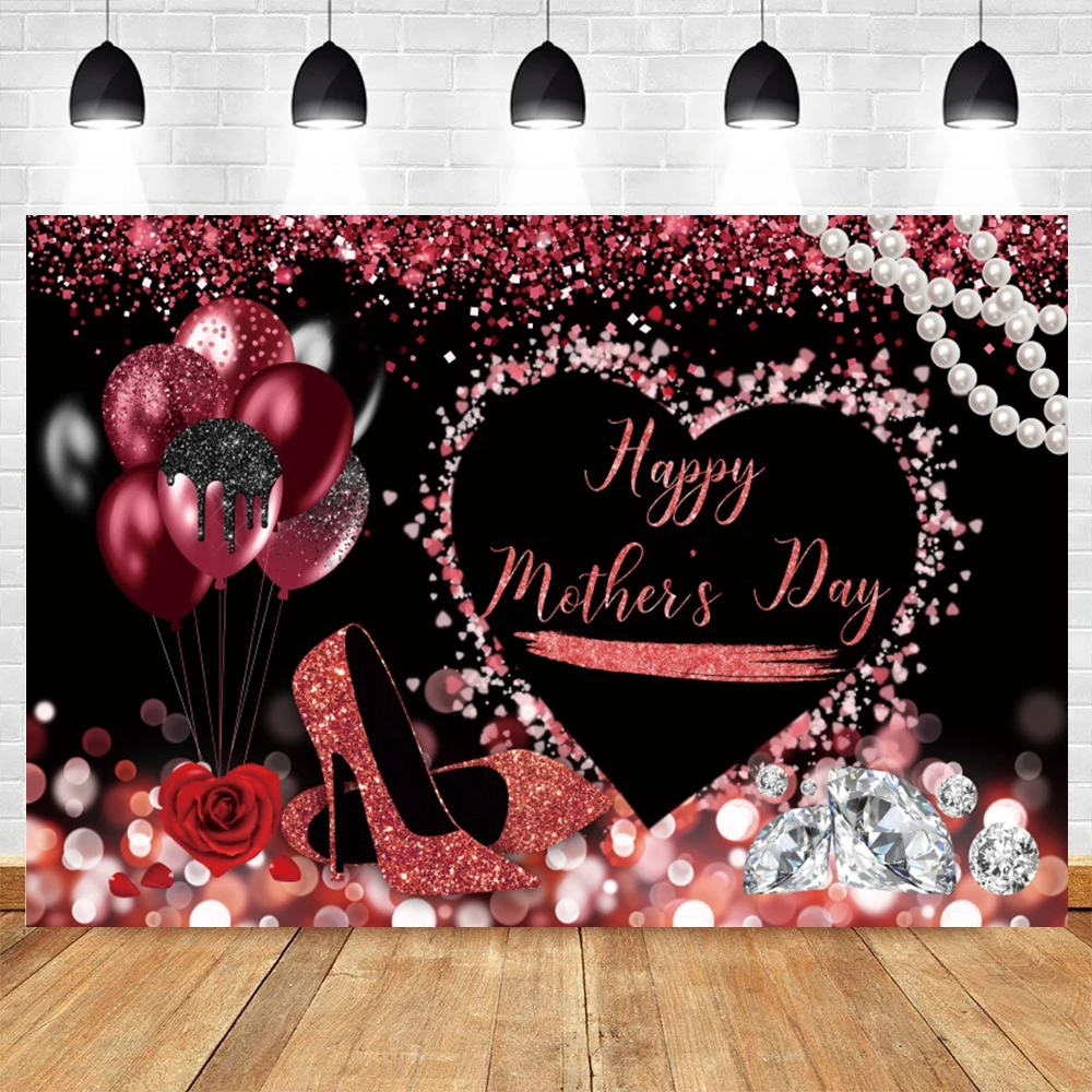 Фон с Днем Матери на День Благодарения вечеринку для матери розовый цветочный