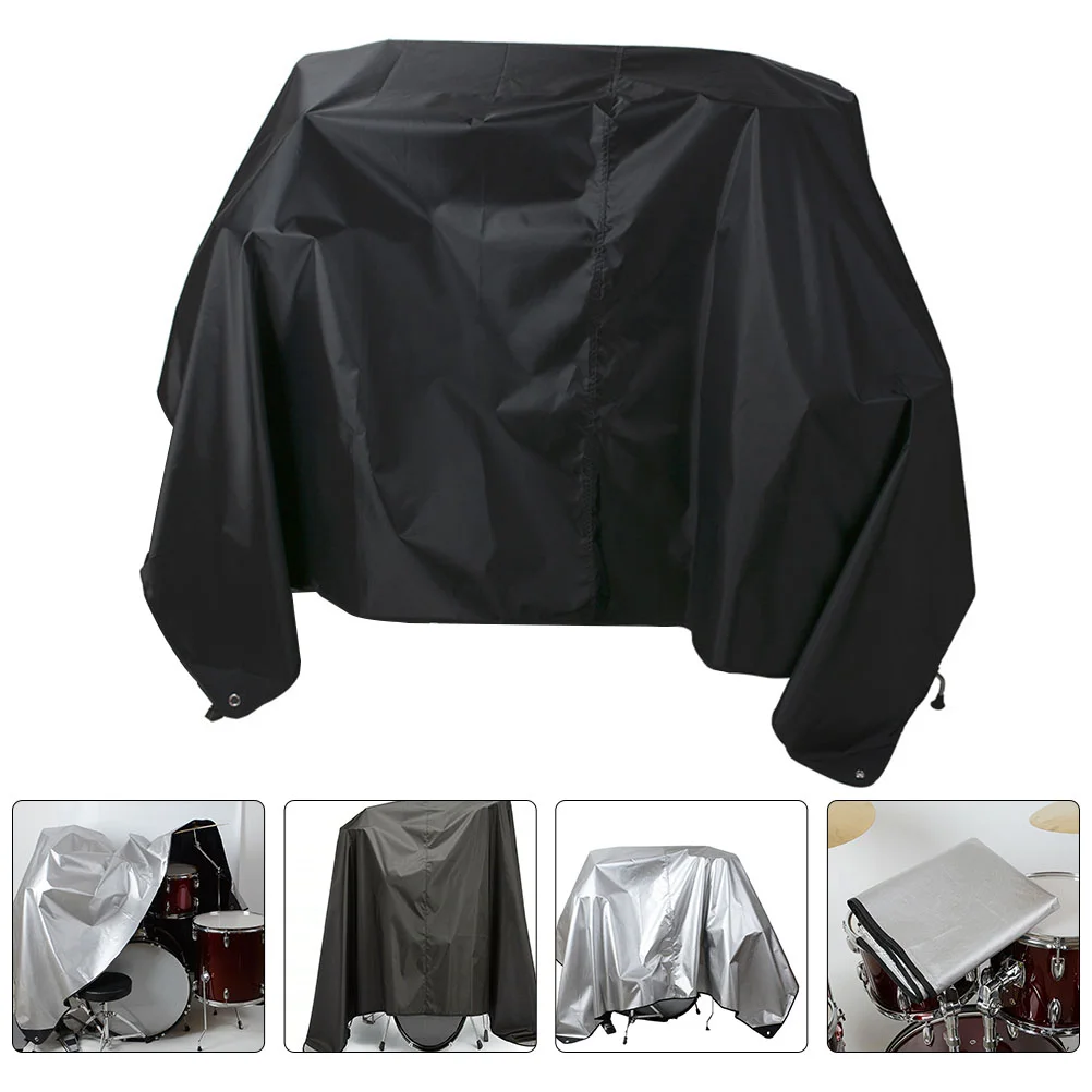 

Drum Kit Protective Cover Electronic Comfortable Dust-proof Oxford Cloth Silver Coated