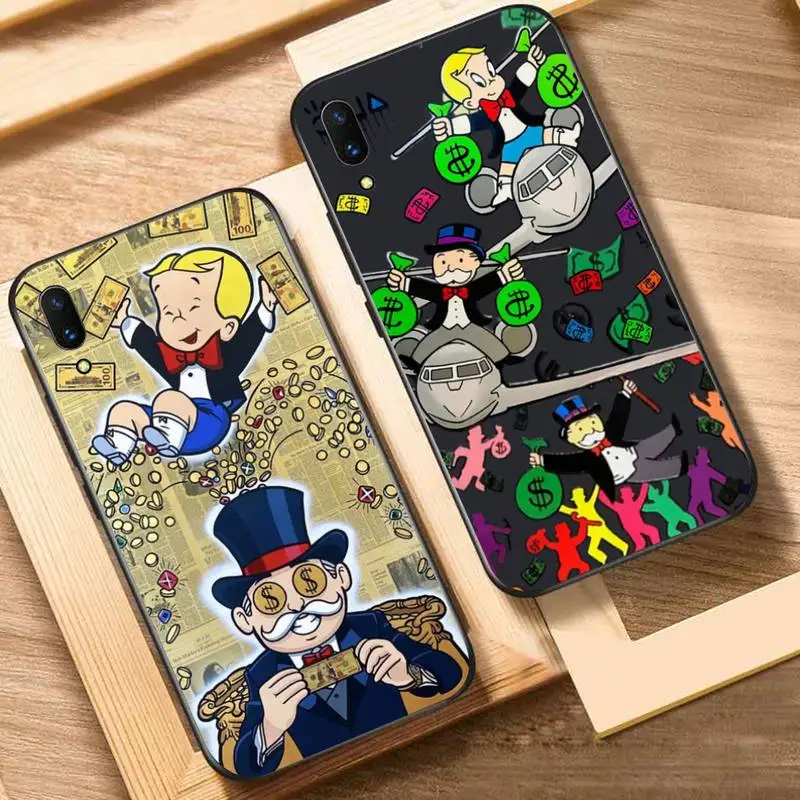 

Cartoon Luxury Dollar MonopolyS Phone Case for Vivo Y91C Y11 17 19 17 67 81 Oppo A9 2020 Realme c3