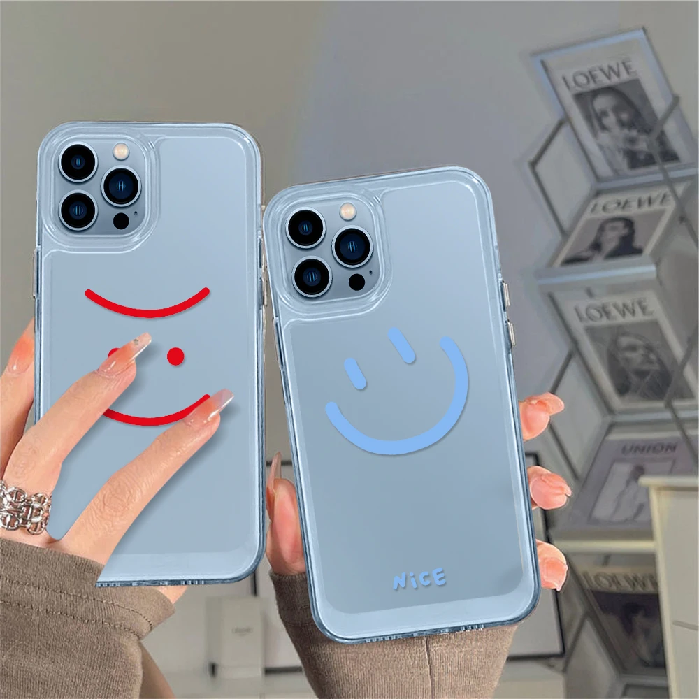 

Line Smiley Face Phone Case for iPhone 14 12 11 Pro Max Mini XS XR X Protection Shell Back Cover for iPhone13ProMax Coque Fundas