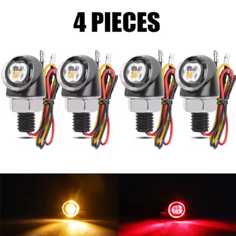 8 мм мини-мотоциклетные указатели поворота, DRL, алюминиевый индикатор, передние и задние фонари, задний стоп-сигнал для кафе Racer Honda Yamaha