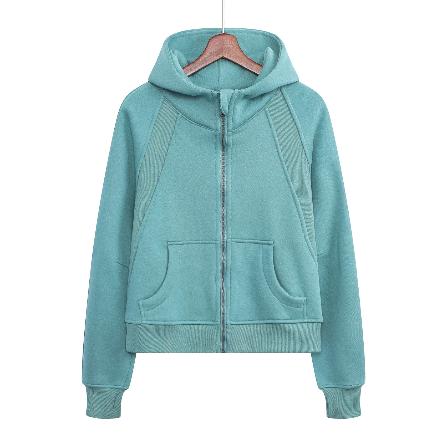 New Autumn And winter Fashion Lulu Ladies Yoga sports leisure full zipper embroidered coat plus velvet hooded sweater