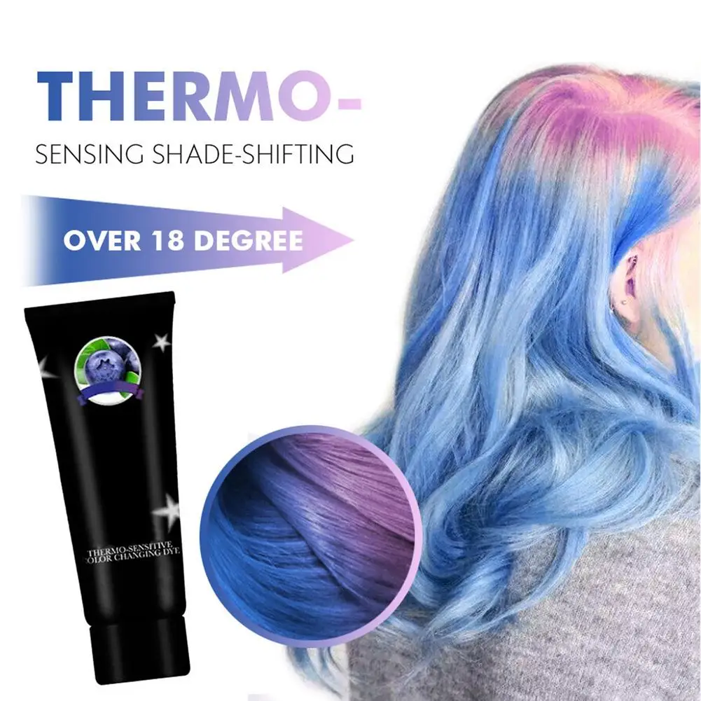 

Thermochromic hair dye granny grey is mild, does not hurt the hair and scalp, and changes hair color easily