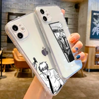 anime chainsaw man pochita phone cases for iphone 12 11 pro max 6s 7 8 plus xs max 12 13 mini x xr se 2020 transparent shell