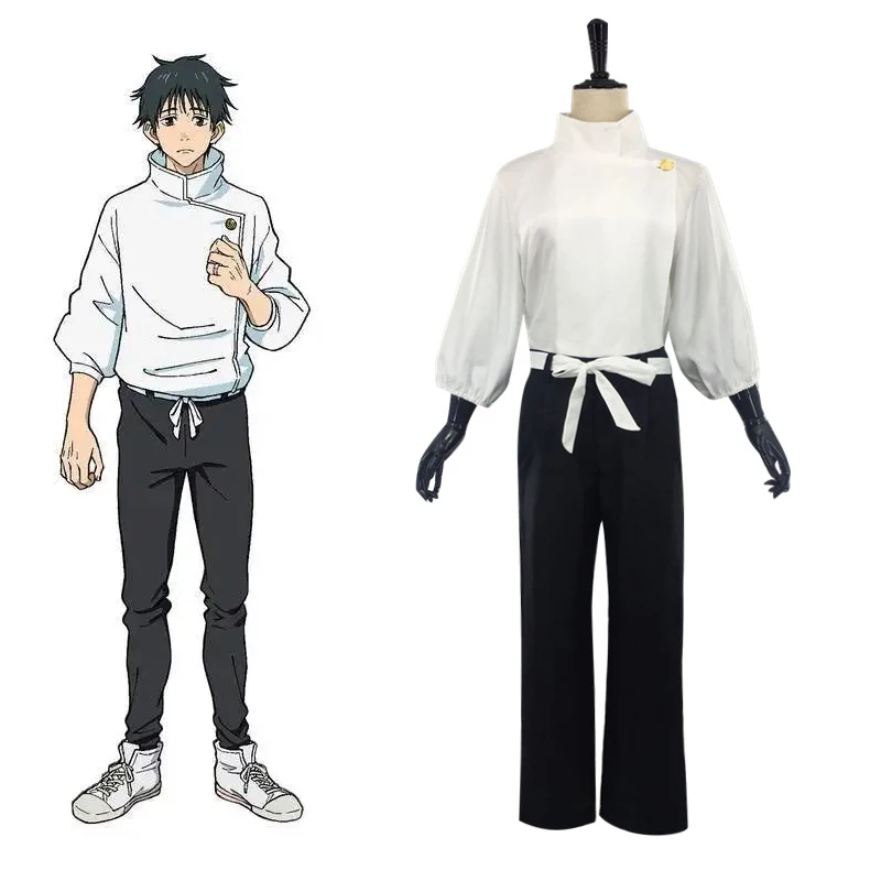 

Anime Jujutsu Kaisen Otaku Yuta Cosplay Costume Suit Shirt Pants Belt Wig Man Woman Carnival Party Costumes Full Set