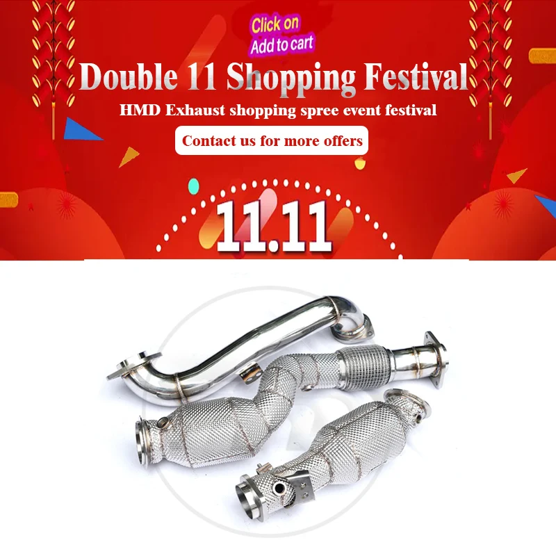 

HMD Car Accessories Exhaust Downpipe High Flow Performance for BMW M3 M4 G80 G82 With Catalytic Converter Manifold Catless