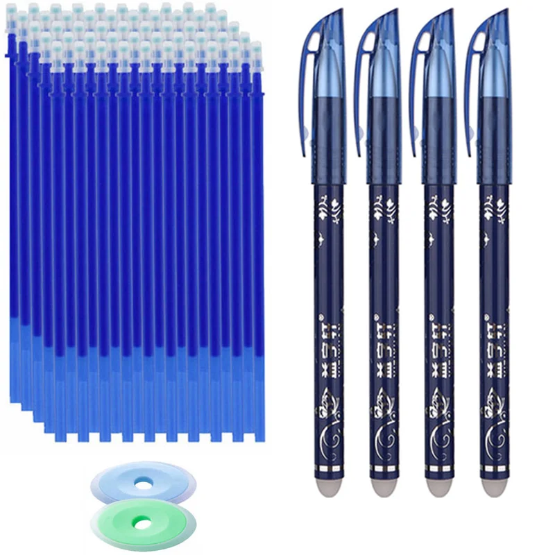 

80+4+2pcs Kawaii Erasable Pen Refills Rod Cute Gel Pens For Girls Boys Writing School Supplies Office Accessories Stationery