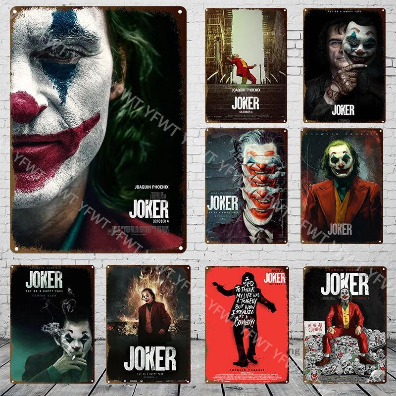 

Classic Movie Metal Poster Joker Retro Plaque Wall Decor for Bar Pub Club Man Cave Metal Vintage Iron Painting Film Signs