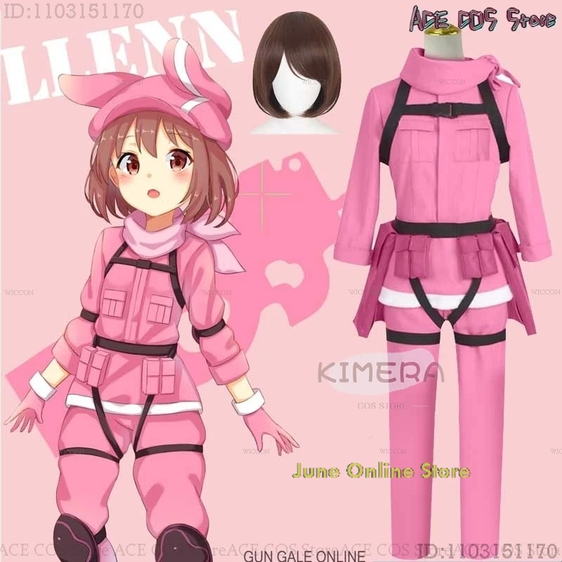 Kohiruimaki Karen Косплей Лоли Девушки Розовый Дьявол Наряд Костюмы LLENN Ren Хэллоуин Аниме