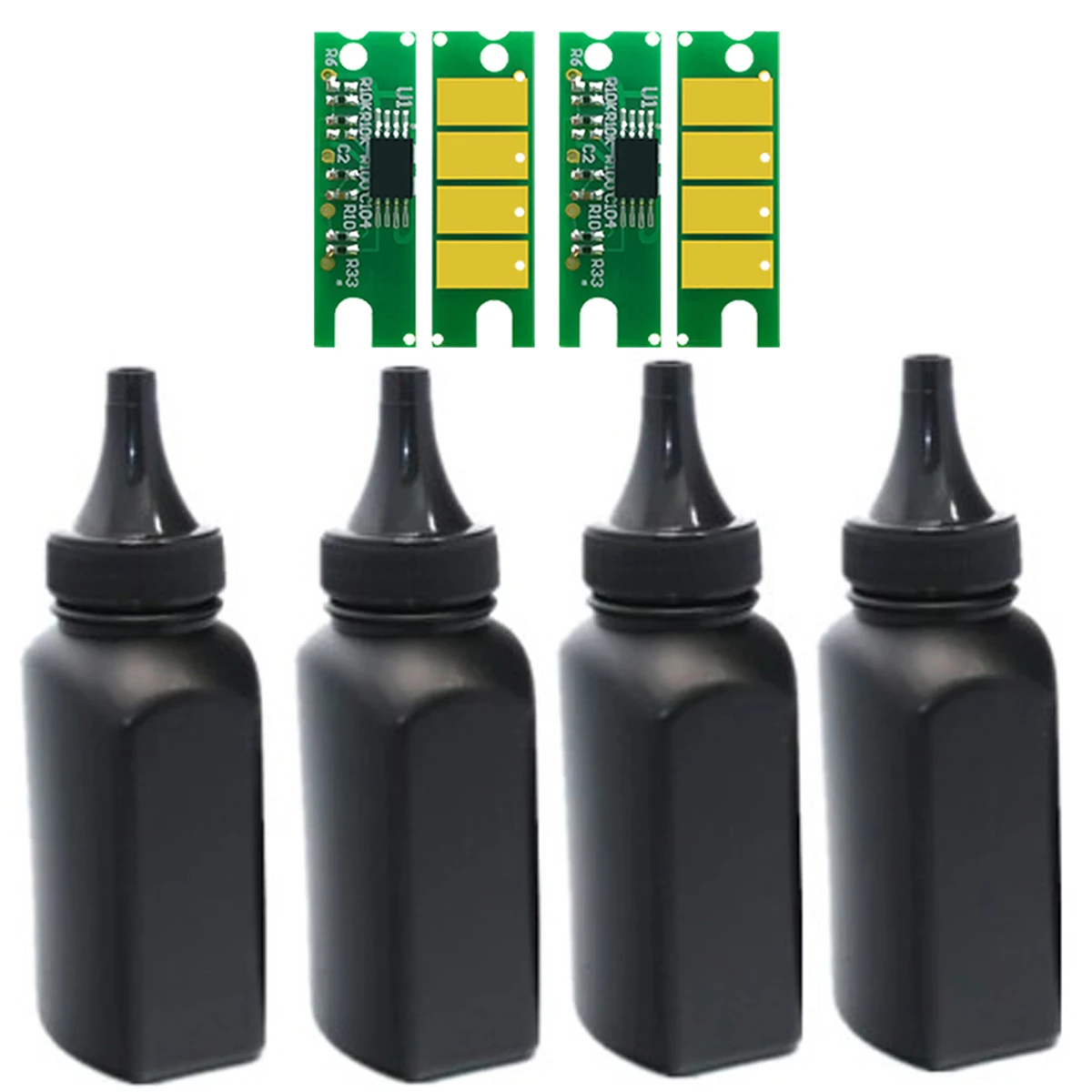 4 тонера + чипа для Ricoh SP150 SP 150 SP150su SP150w SP150suw su w suw 150su Флакон заправки порошка