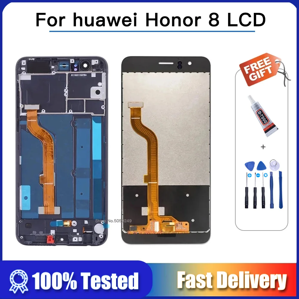 

for Huawei Honor 8 LCD Display Touch Screen Digitizer For Huawei Honor8 LCD With Frame FRD-L19 FRD-L09 Replacement 5.2" lcd
