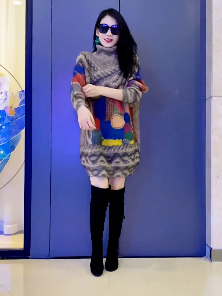 Женское платье 2024 осенне-зимняя новая модная темпераментная корейская