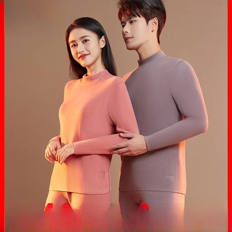 Комплект термобелья Red Bean женское нижнее белье с подогревом и высоким воротником