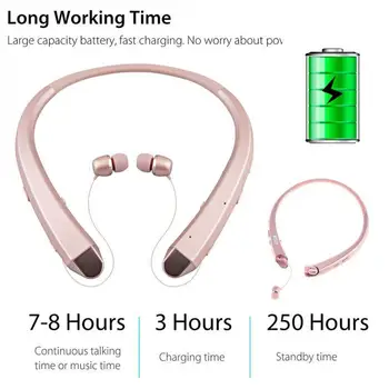 HBS910 휴대용 스포츠 블루투스 헤드셋, 목에 거는 무선 스포츠 4.1, 인이어 하드, LG 아이폰 샤오미, 신제품