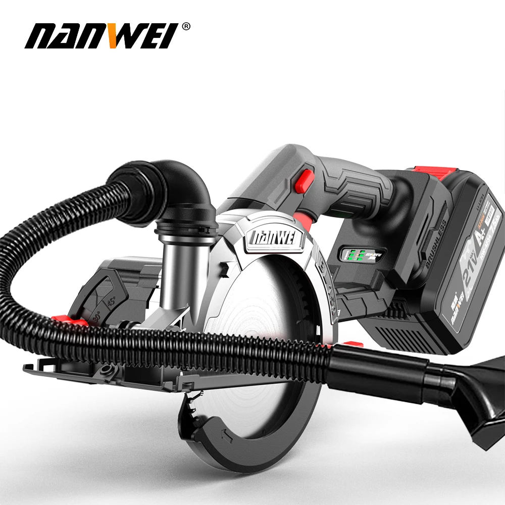 6-дюймовая бесщеточная электрическая циркулярная пила NANWEI перезаряжаемая