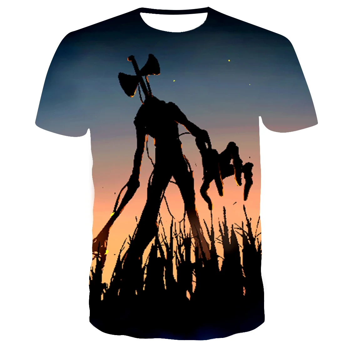 

New 3D Printed Siren Head T-Shirt Men Women Summer Short Sleeve Casual Breathable Tees Tops Boy Girl Kids Cool Style T Shirts