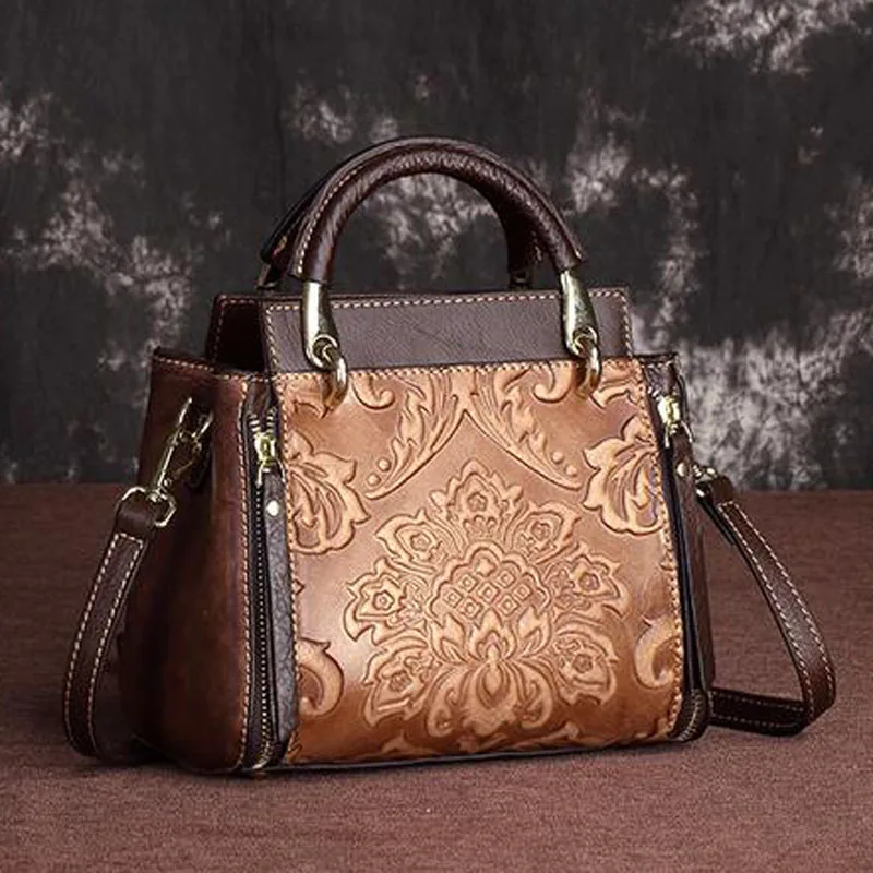 Сумка-мессенджер из натуральной кожи женская сумка-мессенджер в ретро-стиле с