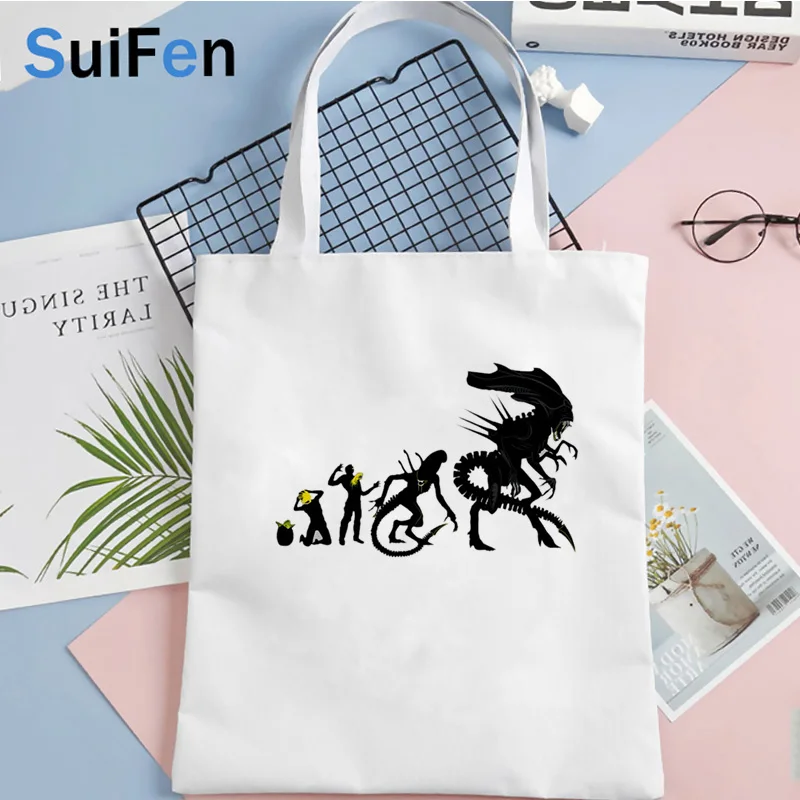 

alien shopping bag eco tote grocery handbag bolso shopper bag bolsa compra tote bolsas ecologicas shoping grab
