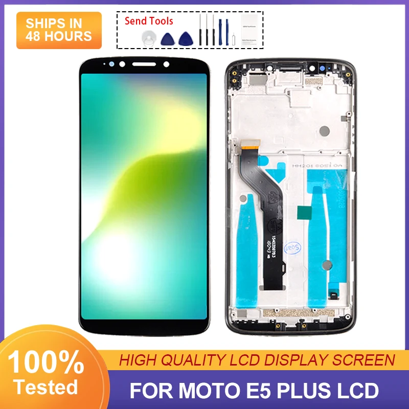 ЖК-дисплей 6,0 дюйма для Moto E5 Plus с сенсорной панелью и дигитайзером в сборе, дисплей xt2.7 XT1944-2 в сборе с рамкой, бесплатная доставка