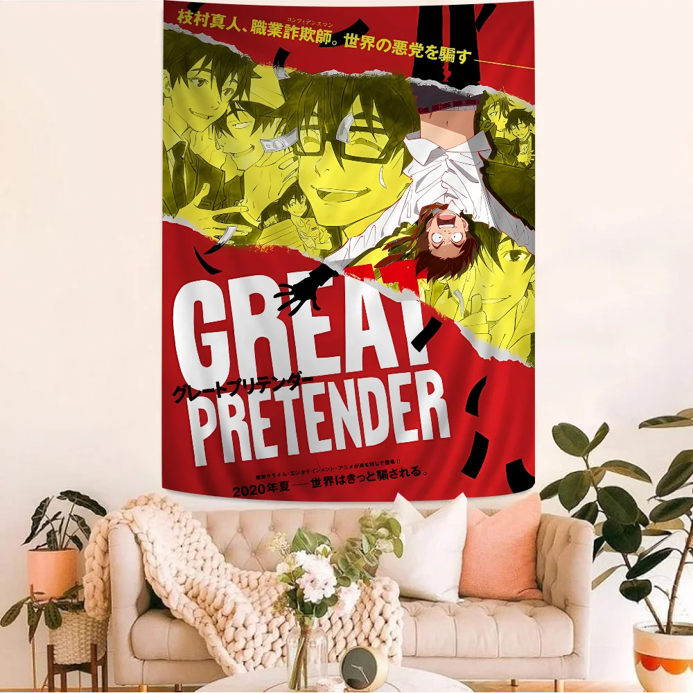 Настенный гобелен с рисунком из аниме сделай сам украшение для дома